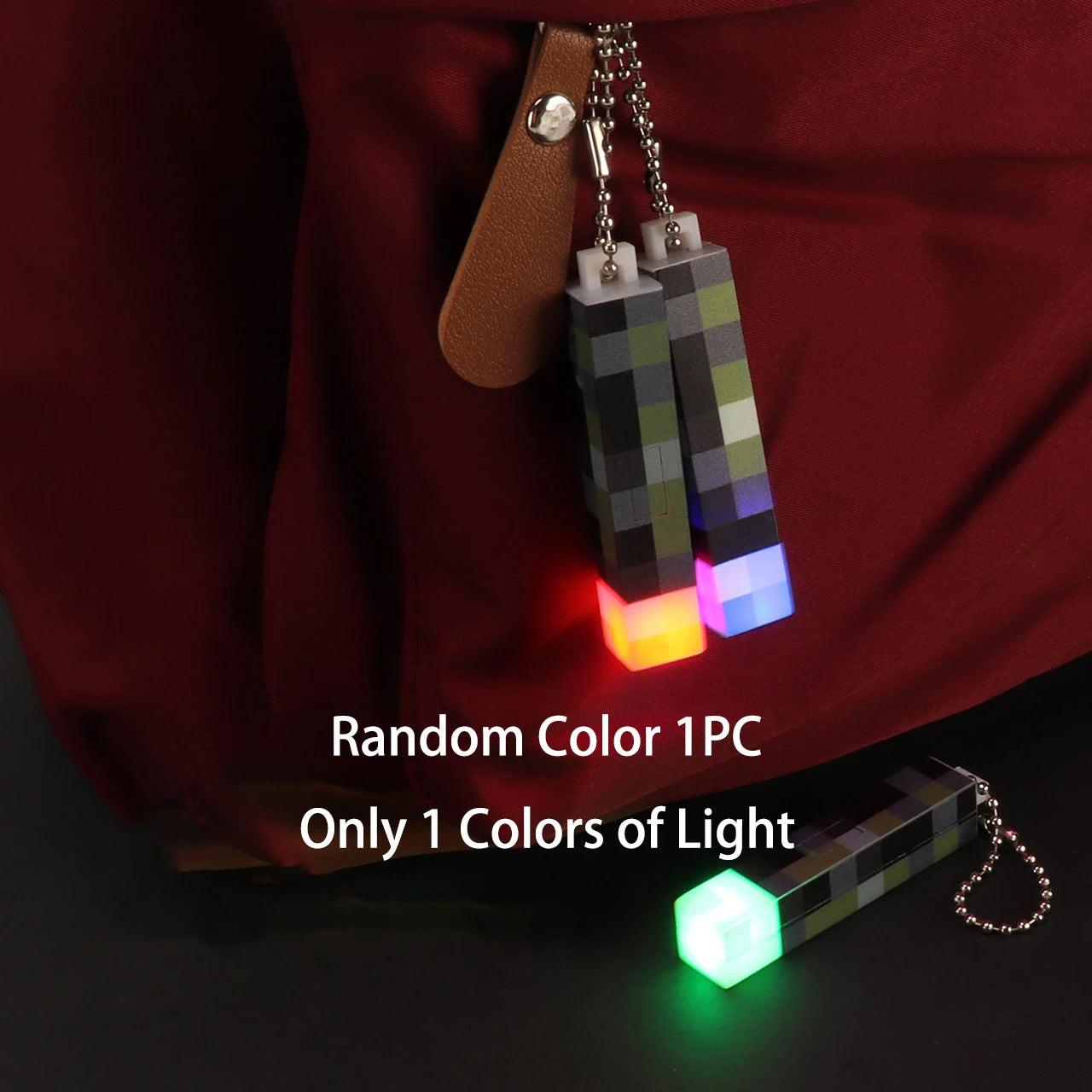 Minecraft Brelok Pochodnia LED - Mini Latarka USB